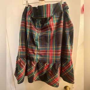 J Crew plaid size 18 skirt Preowned ruffled bottom worn twice